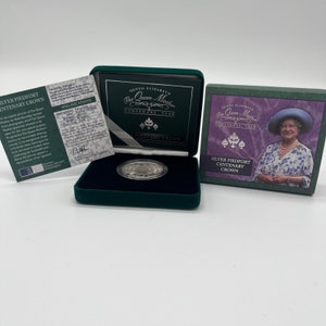 Queen Mother Silver Piedfort Centenary Crown With Certificate