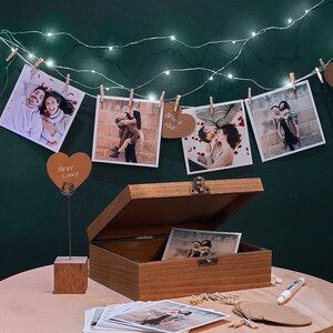 Special For Christmas Custom LED Light Photo Display with Gifted Happy New Year Photo Box 10x10 Photo Print image 1