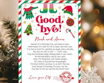 Editable Goodbye elf letter,  Elf Letter, Elf Arrival letter, Elf Return Letter, Elf I'm Back Letter, Elf We're Back, Elf Hello Letter