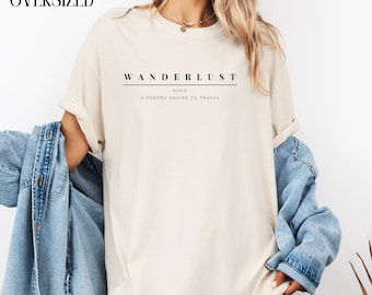 Wanderlust Definition T-Shirt, Comfort Colors Travel Tee