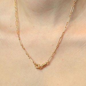Charm Holder Necklace Watch Chain Albert Necklace Vintage Gold Chain Dog Clip Necklace Albert Clasp Carabiner Necklace 14k Gold Filled