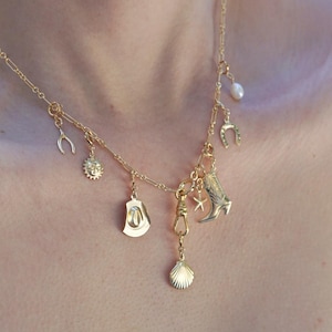 Build Your Own Charm Necklace – Gold Filled Jewelry for Women, Pick Your Charms, Personalized Western & Summer Gift, Quinney Collection