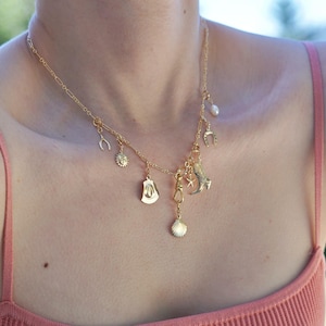 Build Your Own Custom Charm Necklace for Women, Pick Your Charms, Summer Charm Necklace, Personalized Birthday Gift, Vintage Chunky Necklace