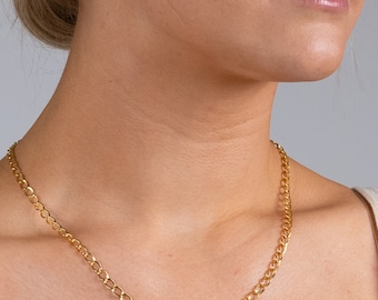 14k Gold Filled Large Chonky Curb Chain | by Quinney Collection