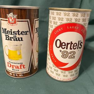 Vintage 1970s Beer Can variety. Two excellent cans.