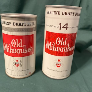 1970s Vintage Beer Cans from Jos. Schlitz Brewing Co.  Two different size cans.