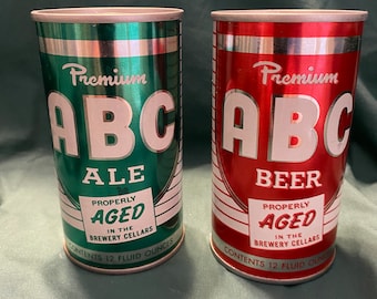 Cerveza y cerveza ABC Premium, latas de 12 oz, con apertura inferior