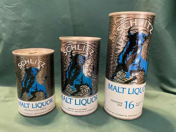 Vintage 1970s Schlitz Malt Liquor (blue Bull) Steel Cans. - Etsy