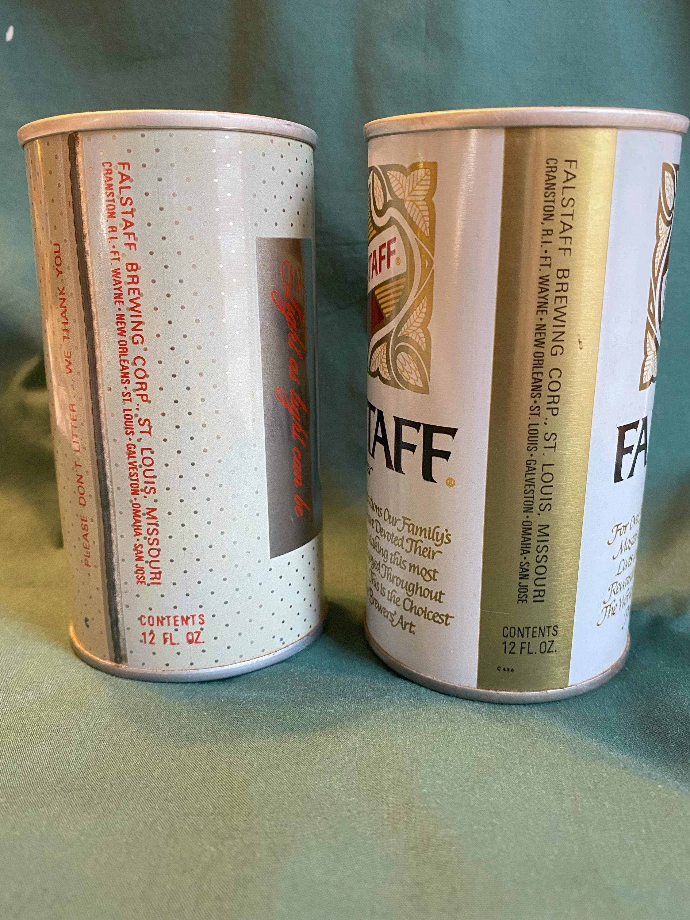 Vintage 1970s Beer Cans From Falstaff Brewing Corp. Two Cans. - Etsy