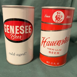 Vintage 1970s Beer Can variety. Two excellent cans.