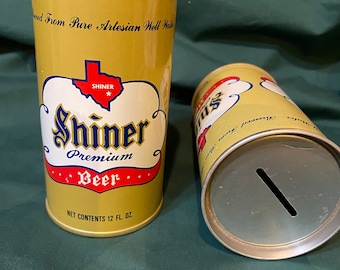 Banco de latas de cerveza coleccionables Shiner