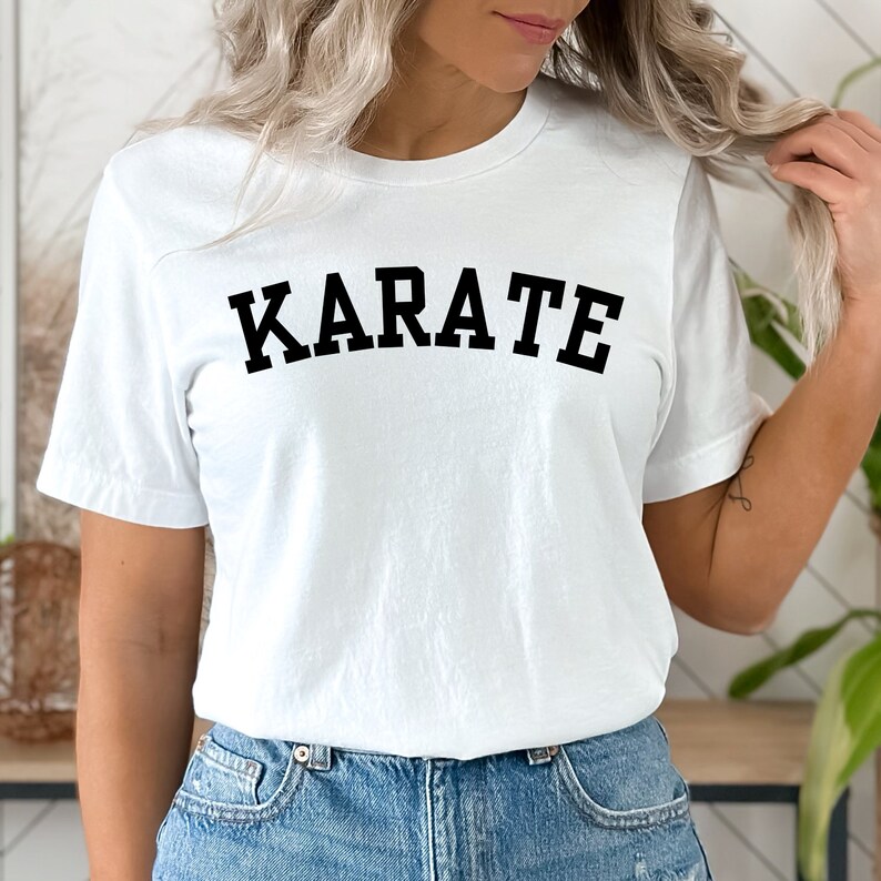 Woman Karate Tshirt, Matching Karate Team Shirts, Karate Gift for Her
