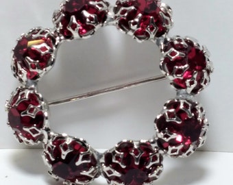 Vintage Ruby Gemstone Brooch