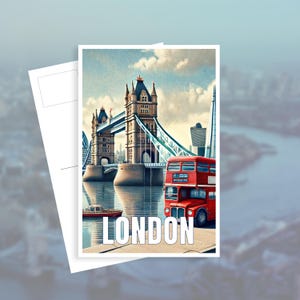 London Travel Postcard | Big Ben Postcard | City Landmark Postcard | London Holiday Postcard