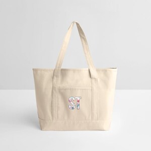 Bridesmaid Tote Bag with Monogram Personalized Canvas Tote Bag for Bachelorette Party Wedding Day Bridal Bag Custom Initial Bag
