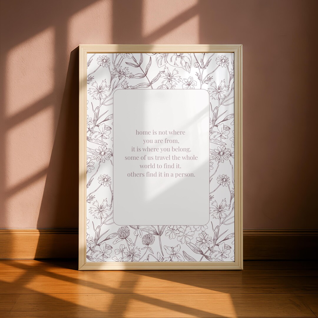 Floral Quote Art Print | Home Decor (digital Download) - Etsy