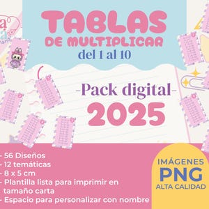 Multiplication tables worksheets 2025, from 1 to 10, printable, digital file multiplication tables, worksheets, back to school