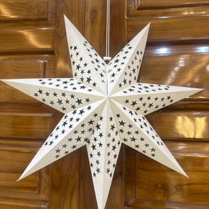 Sterren voor kerstversieringen, handgemaakte papieren ster voor interieurdecoratie,