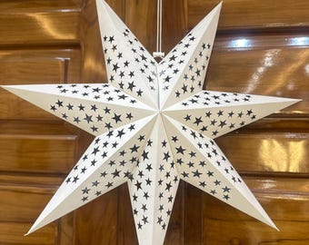 Gwiazdki do dekoracji świątecznych, Gwiazdki z papieru ręcznie robionego do dekoracji domu,