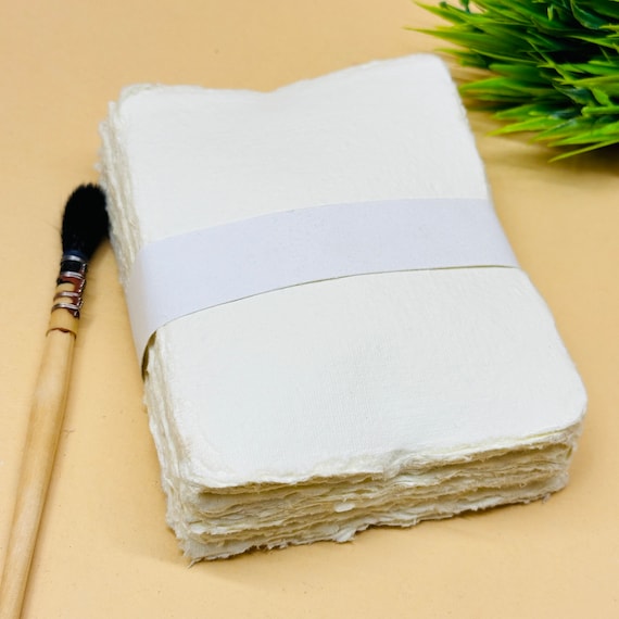Handmade Deckle Edge Paper Cards for Crafting, Painting, Decoration, Personalize Handmade paper, Customize Paper Sheets, Ecofriendly Paper