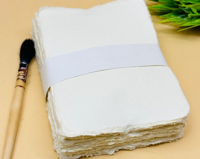 Handmade Deckle Edge Paper Cards for Crafting, Painting, Decoration, Personalize Handmade paper, Customize Paper Sheets, Ecofriendly Paper