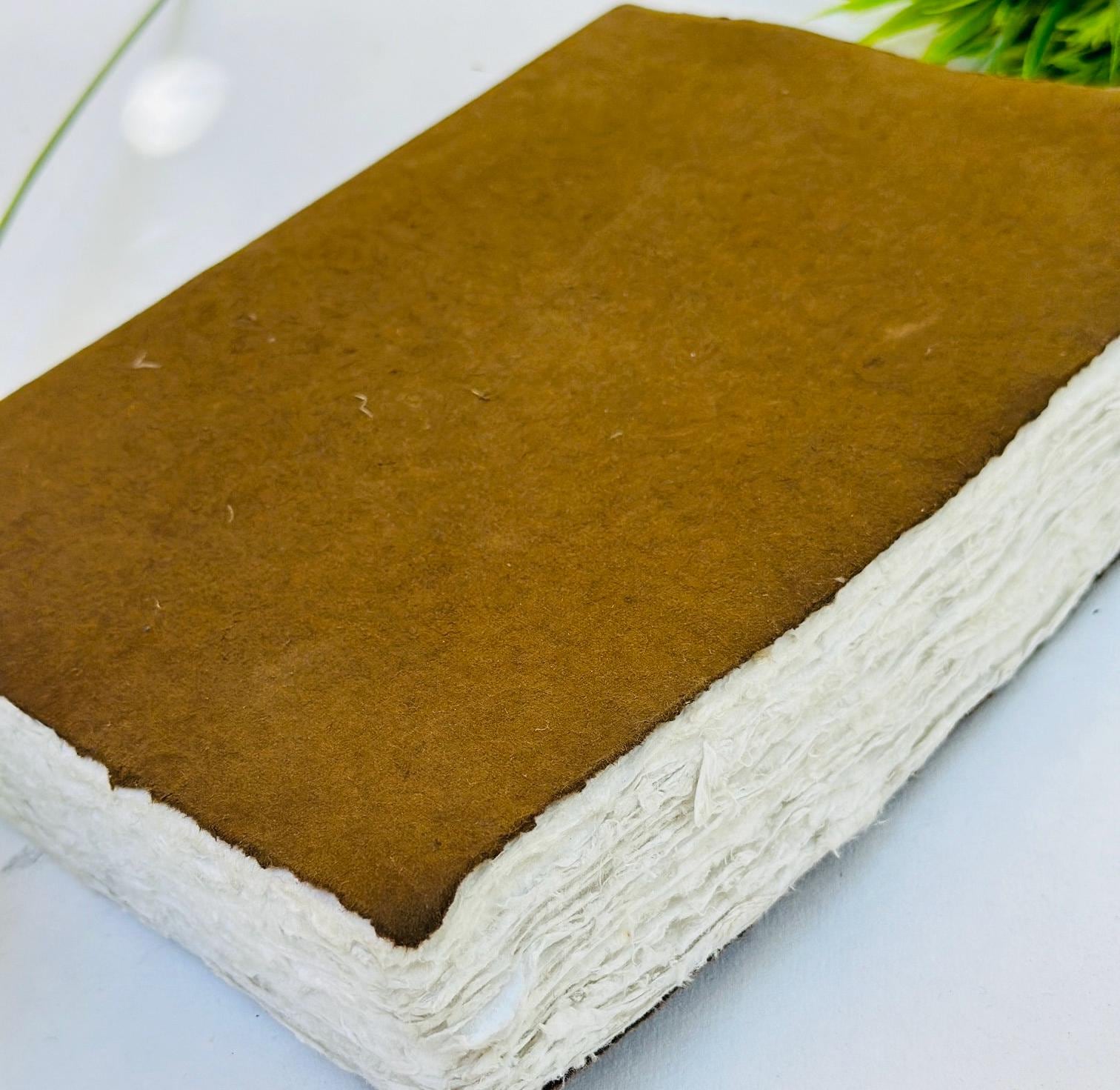 Handmade Deckle Edge Paper Journal - Perfect for Artists, Unique Deckle Edge Paper Notebooks for Art, Craft, Scrapbooking