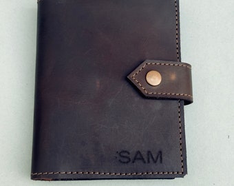 Handmade Personalized Leather Passport Holder - Stylish and Secure Travel Wallet for Men and Women, Perfect Gift for Any Occasion!