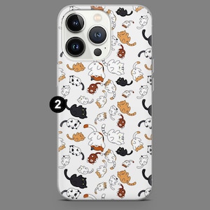 Cat Phone Case Cute Catlovers Cover für iPhone 15 14 13 12 11 Xr Samsung S24Ultra S24 S23 S23FE A54 A34 A15 A14 Pixel 8 8A 7A 7Pro 6A 8Pro 2