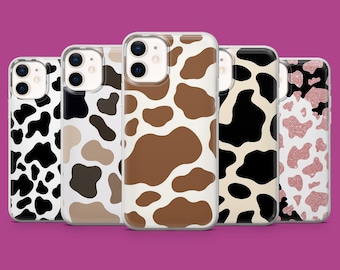 Mobilskal med komönster, Cow Lover-fodral, passar till iPhone 17, 16 Pro, 15, 14, 13, 12, Samsung S26, S25, S24, S23, S22, A57, Pixel 10, 10A, 9A
