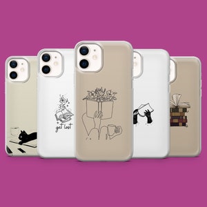 Bücherwurm Handyhülle Bookish Bibliophile Cover passend für iPhone 16 15 14 13 12 11 Samsung S25Ultra S24 S23FE A55 A35 A16 Pixel 9 9Pro 8 8A 7A