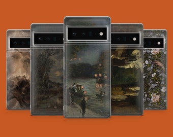 Dark Art Phone Case Grunge Academia Cover fits for Google Pixel 10 Pro XL 9 8A 7A 6A, iPhone 17 16 15 14 13 12, Samsung S25 S24 S23 A55 A35