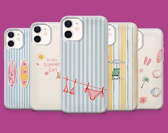 Beachy Phone Case Summer Vibes Girl Era Cover for iPhone 17, 16 Pro, 15, 14, 13, 12, Samsung S26, S25, S24, S23, S22, A57, Pixel 10, 10A, 9A