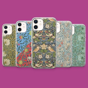 William Morris Phone Case Timeless Vintage Style Cover for iPhone 16Pro, 15, 14, 13, 12, Samsung S25Ultra S24 S23 S22 A16 A55 A35 Pixel 9 8A