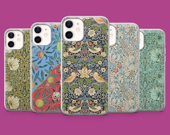 William Morris Phone Case Timeless Vintage Style Cover for iPhone 17, 16 Pro, 15, 14, 13, 12, Samsung S26, S25, S24, S23, A17, Pixel 10, 9A