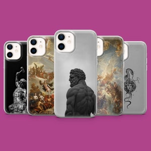 Ancient Greek Phone Case Mythology Gods Cover for iPhone 16Pro, 15, 14, 13, 12, Samsung S25Ultra, S24, S23, S22, A16, A55, A35, Pixel 9, 8A