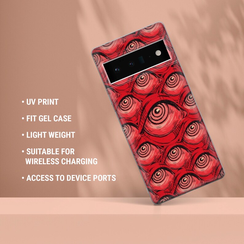 Horror telefoonhoesje Goth Gore Eyes Cover voor Pixel 10, 10A, 9Pro XL, 8A, iPhone 17, 16 Pro, 15, 14, Samsung S26, S25, S24, S23, A57, A17, A16 afbeelding 10