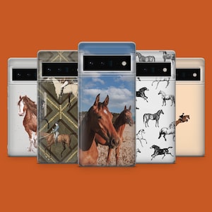 Coque pour téléphones portables équestres et amoureux des chevaux pour Pixel 10, 10A, 9Pro XL, 8A, iPhone 17, 16 Pro, 15, 14, Samsung S26, S25, S24, S23