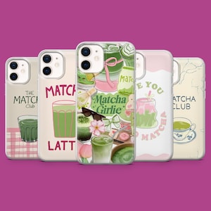 Matcha Handyhülle Green Tea Latte passend für iPhone 16Pro, 15, 14, 13, 12, Samsung S25Ultra, S24, S23, S22, A16, A55 A35 A56 Pixel 9 8A