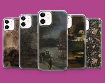 Capa para celular Dark Art Grunge Academia para iPhone 17, 16 Pro, 15, 14, 13, 12, Samsung S26, S25, S24, S23, S22, A17, Pixel 10, 10A, 9A