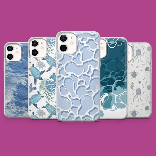 Marine Phone Case Sea Life Ocean Waves Cover Fits for iPhone 17 16