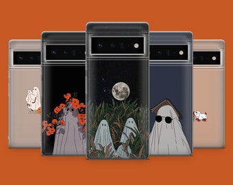 Ghost Phone Case Haunting Spirits Cover for Pixel 10, 10A, 9Pro XL, 8A, iPhone 17, 16 Pro, 15, 14, Samsung S26, S25, S24, S23, A57, A17, A16