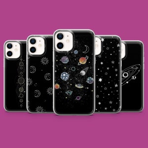 Stars Phone Case Space Moon Cover fits for iPhone 17 16 15 14 13 12 11 Samsung S25Ultra S24 S23FE A55 A35 A16 Pixel 10 Pro 9A 8A 7A