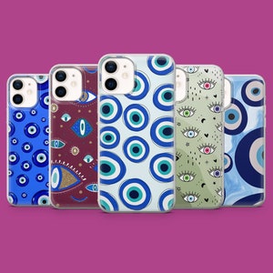 Blue Eye Phone Case Devil Eye Nazar Amulet Cover fits for iPhone 17 16 15 14 13 12 11 Samsung S25 S24 S23FE A55 A35 A16 Pixel 10 Pro 9A 8A 7