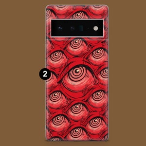 Horror telefoonhoesje Goth Gore Eyes Cover voor Pixel 10, 10A, 9Pro XL, 8A, iPhone 17, 16 Pro, 15, 14, Samsung S26, S25, S24, S23, A57, A17, A16 2