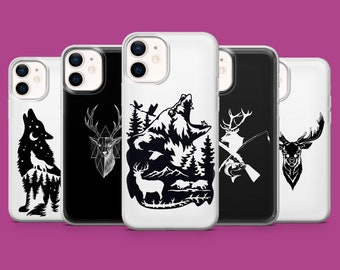 Hunting Phone Case Mule Deer Cover for iPhone 15 14 13 12 11 Xr Samsung S24Ultra S23FE S22 A54 A34 A15 A14 Pixel 8 8A 7A 7Pro 6A