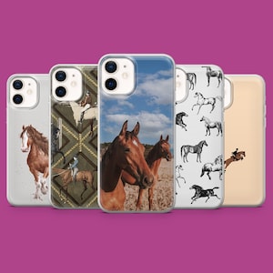Equestrian Phone Case Equine Riding Horse Lover Cover for iPhone 17 16 15 14 13 12 Samsung S25Ultra S24 S23FE A55 A35 A16 Pixel 10 Pro 9A 8A