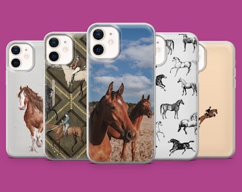 Capa para celular com tema equestre para amantes de cavalos e equitação, compatível com iPhone 18 Pro, 17, 16, 15, 14, 13, Samsung S26, S25, S24, A17, A57, Pixel 11, 10A.