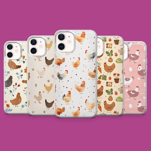 Huhn Handytasche Süßer Bauernhof Hahn Cover für iPhone 16Pro, 15, 14, 13, 12, Samsung S25Ultra, S24, S23, S22, A16, A55, A25, Pixel 9, 9A, 8A
