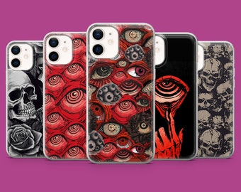 Horror Phone Case Goth Gore Eyes Cover for iPhone 17, 16 Pro, 15, 14, 13, 12, Samsung S26, S25, S24, S23, S22, A57, A17, Pixel 10, 10A, 9A