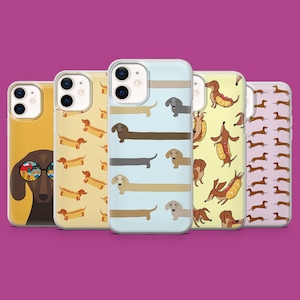 Coque teckel pour iPhone 16Pro, 15, 14, 13, 12, Samsung S25Ultra, S24, S23, S22, A16, A55, A35, Pixel 9, 8A
